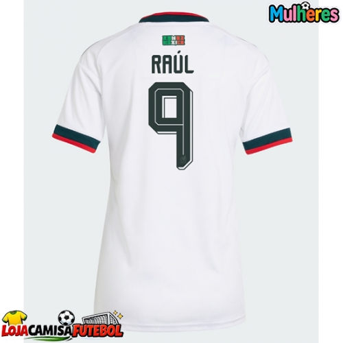 Camisa de Futebol México Raul Jimenez #9 Equipamento Secundário Mulheres Mundo 2026 Manga Curta